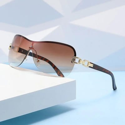 Nouvelles Lunettes de Soleil de Luxe Élégantes pour Femmes Rétro Cadre Métallique Neutre Intégré Simples et Élégantes Lunettes de Soleil Protection UV400