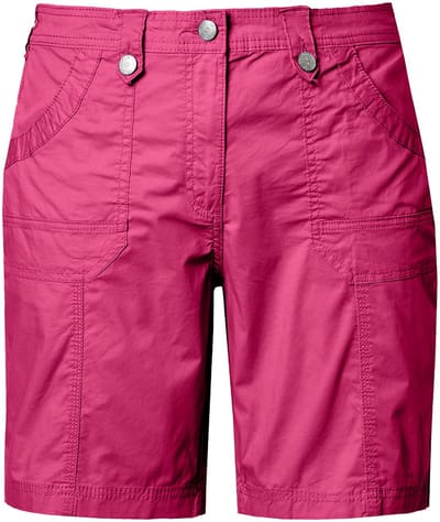 Ulla Popken - Dames - Cargo-bermuda comfortabele tailleband 4-pocket model - Fuchsiaroze - Maat 46