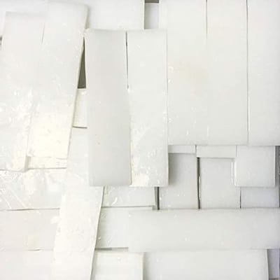 Kleurige Glazen Strip 1 X 4cm voor DIY Mozaïek, Creatieve Ambachten, Fotolijsten en Sieraden - 200g (Wit)