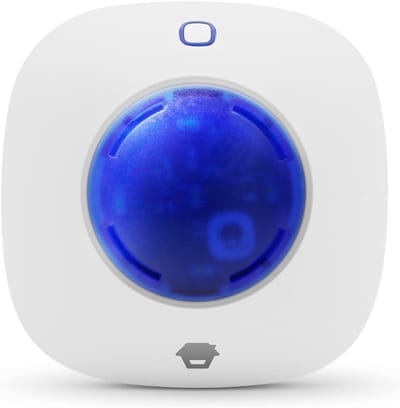 Draadloze binnensirene met blauw knipperlicht, krachtige diefstalbeveiliging voor thuis, 90 dB alarm