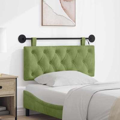 vidaXL - Hangend - hoofdbord - Lichtgroen - Fluweel