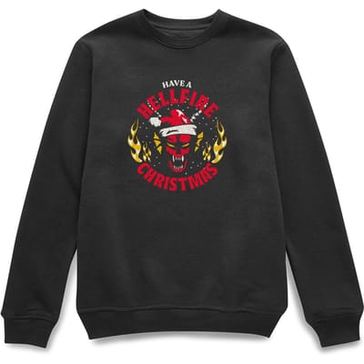 Stranger Things Have A Hellfire Christmas Christmas Jumper - Black - S