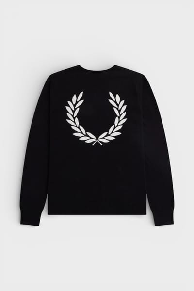 Fred Perry Laurel Wreath Graphic Trui - Zwart