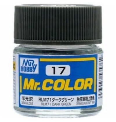 Gunze Mr. Hobby C-017 - Mr. Color 10 ml RLM71 Dark Green - Lacquer Modelbouwverf