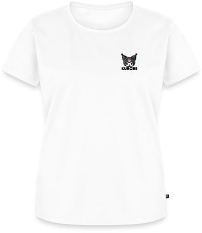 Kuromi Geborduurd Portret Premium T Shirt Dames