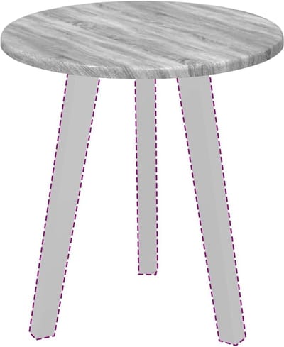Tafelblad Bewerkt Hout - Rond Tafelblad Buiten - Terras Meubilair - Weerbestendig Ontwerp - 40 x 40 x 15 cm