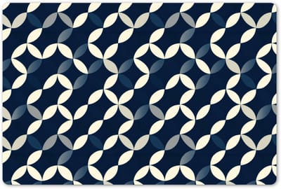 Placemats 45x30 cm - Placemat kunststof - 1 stuk - Abstract - Patroon - Blauw - Borden onderleggers - Decoratie voor op tafel - Keuken tafeldecoratie accessoires - Vinyl onderlegger - Tafelversiering