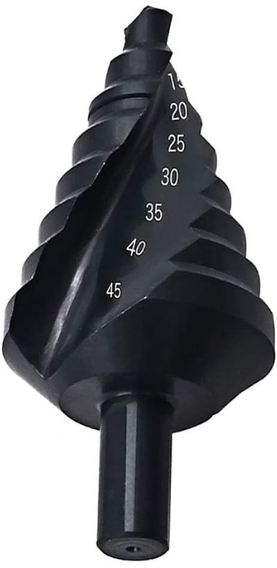 MTTproducts- Trappenboorset 10-45 mm - HSS - Spiraalfluit - Driehoekige Schacht - Pagodeboor - Sneldraaistaal - Dubbele Snijbladen - Boorset
