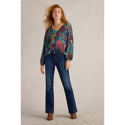 White Stuff Imogen Top Green Print Maat: 12 | Blouses Outlet | Dames | Groen