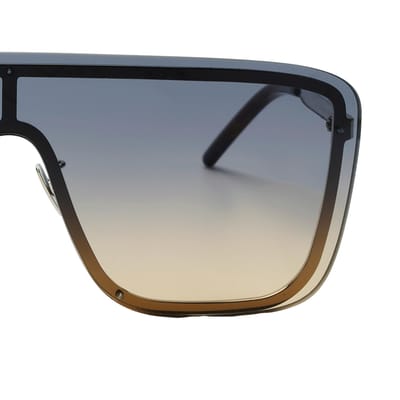 Saint Laurent Gradient Mask Zonnebril Zilver Uniseks Brillen SL-364-MASK009 Basic Packaging-Eyeglass Case gray