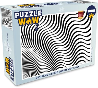 Puzzel Optische illusie lijnen met golf - Legpuzzel - Puzzel 1000 stukjes volwassenen
