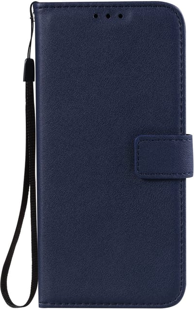 Hoesje geschikt voor iPhone 16e - Bookcase - Pasjeshouder - Portemonnee - Camerabescherming - Kunstleer - Donkerblauw