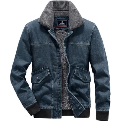 Veste matelassée en velours pour hommes d'hiver Veste en jean rétro pour hommes Veste à revers Veste matelassée chaude 2XL black
