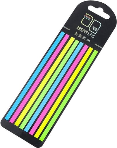 Dailygoods- Notitiepapier Fluorescerend - Vlaggen Tabs - Sticky Notes - Beschrijfbare Labels - Kantoor Marker Strips - 4 Stuks - Markeerstiften