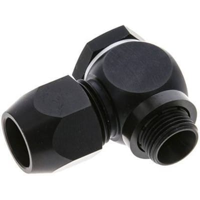 15x9mm & G3/8'' Aluminium L-Vorm Knelfitting Buitendraad 10bar Kunststof en Polyamide