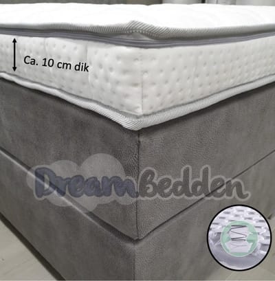 Micropocketvering Topper 140x200 HR55 schuim ca. 12 cm dik Medium.