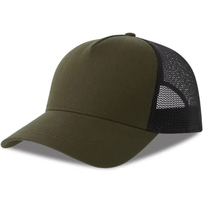 Atlantis Headwear Rapper Cotton-S Cap AT535 - OLIVE/BLACK - One size
