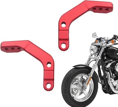 Handbeschermer Bevestigingsset - Montagebeugel Motor - Stuur Versterken - 28mm Aluminium Compatibel - 240 gram - Rood