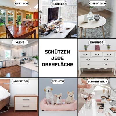 Tafelfolie Transparant - Tafelbeschermer PVC - Tafel Beschermen - 18 mm Dik - 200 x 90 cm - Transparant