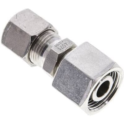 10S & 14S RVS Rechte Snijringkoppeling Draaidoorvoer 630bar ISO 8434-1