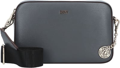 DKNY Leren Schoudertas Bryant Park Camera Bag Coal Antraciet