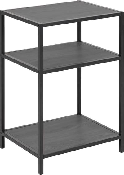Belfurn - Kristian  nachtkast of bijzettafel in melamine zwart