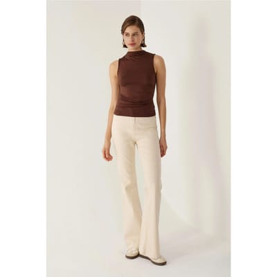 Mouwloze Drapé Blouse
