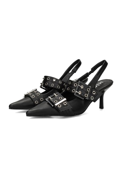 POSH by Poelman EVE Dames Slingbacks - Zwart
