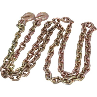 Spanband Ketting Dubbele Beugel Grijphaak 10FT Lengte G70 Mn Staal Transport Spanband Ketting voor Slepen brown