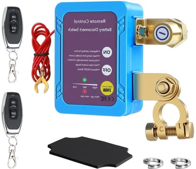 Accu Scheidingsschakelaar - Batterij Kill Switch - Stroom Besparen - Intelligente Automatische Uitschakeling - 12 V 240 A - Zwart