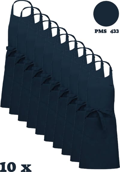 Awesome-Gifts - Horeca schort - Keukenschort - Kookschort - Barbecueschort - onbedrukt - 76 x 90 cm - per 10 stuks - Navy
