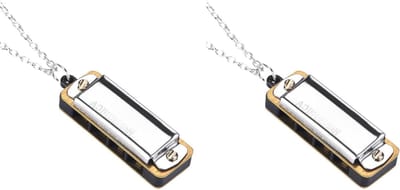 Mondharmonica Ketting - Mini Harmonica - Muziek Leren - 4 Gaten 8 Tonen - 35 cm - Paars