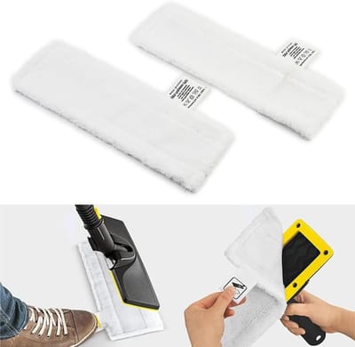Stoomreiniger Doeken - Microfiber Pads - Grondig Vloeren Reinigen - Krachtige Vuilopname - 2 Stuks - Wit