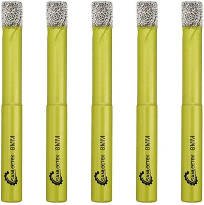 Set van 5 Droge Diamant Boorkronen 8mm voor Tegels en Harde Materialen