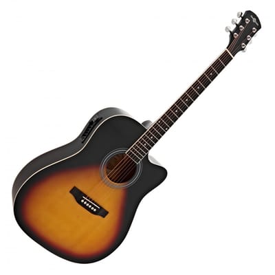 Dreadnought Cutaway Elektro-akoestische Gitaar, Sunburst