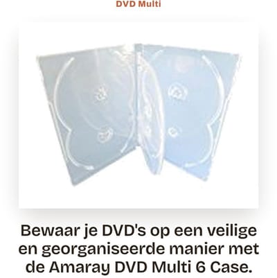 Dailygoods- DVD Multi Case Hoogwaardige Multibox - DVD Doosjes Leeg - 6 Disc - 15mm Rug - Swing Tray - Scharnierdoos - Dvd Doos