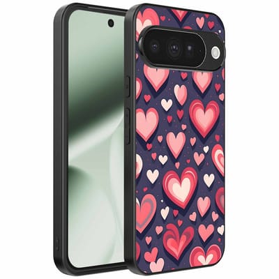 Geschikt voor Google Pixel 10 Telefoonhoesje met Hartjes Opdruk - TPU Backcover Case With Heart Design - Smartphonica geschikt voor Google Pixel 10