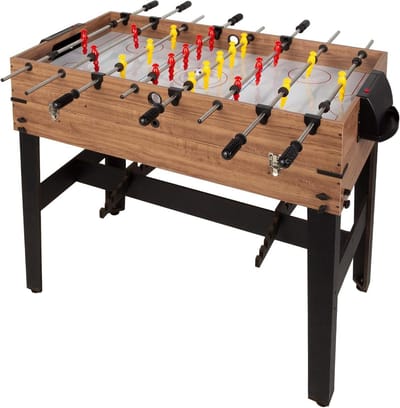 COLORBABY 85431 CB Games 3-in-1 tafelvoetbal met poten, Air Hockey, Biljart, 81 x 42 x 60 cm, 2-4 spelers, hout en staal, robuust en duurzaam, tafelspelen, tafelvoetbal voor kinderen, vanaf 6 jaar