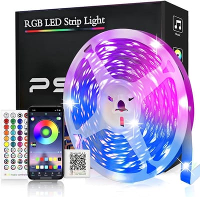 10M RGB LED Strip - Bluetooth App Controle, Flexibel, Kleurverandering en Muziek Synchronisatie voor Interieurdecoratie