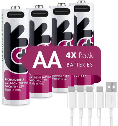 Uniross Rechargeable Lithium AA USB-C 1.5V 4 pack