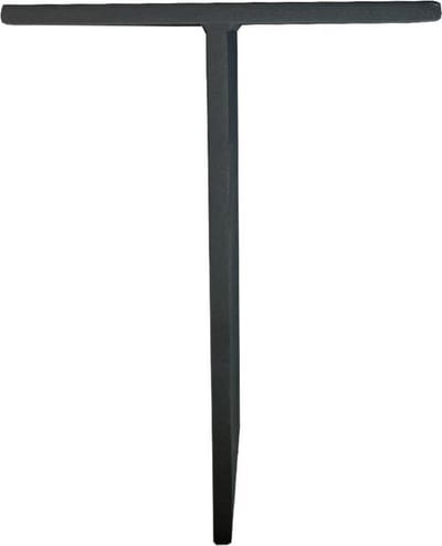 FLE - Massief stalen meubelpoot zwart t vorm 21 bij 17 cm en hoogte 28 cm - 2 stuks