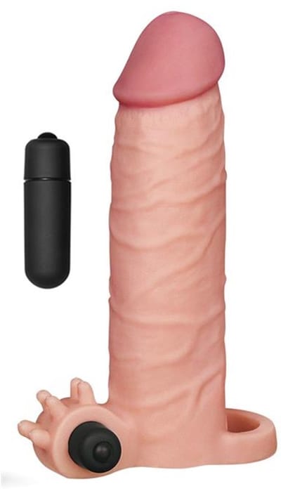 LOVETOY - Penis Sleeve With Vibration Add 2 Pleasure X Tender beige