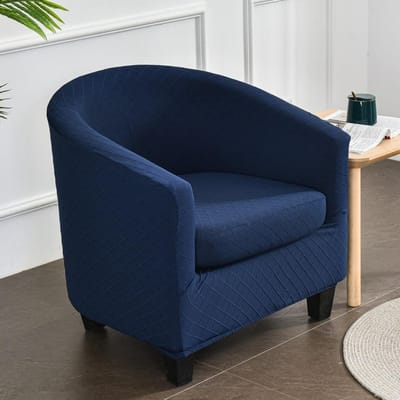 Gebreide Enkele Fauteuil Bankhoes Beschermhoes Ronde Badkuip Fauteuilhoes voor Thuis Duurzaam Duurzaam Nuttig 60*50 cm