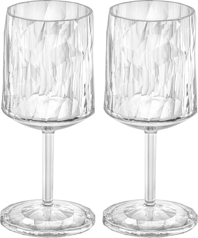 Wijnglas, 0.2 L, 2 sets van 2, Organic, Transparant - Koziol | Club No. 9