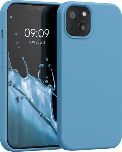 kwmobile telefoonhoesje geschikt voor Apple iPhone 13 - Hoesje met siliconen coating - Smartphone case in vintage blauw