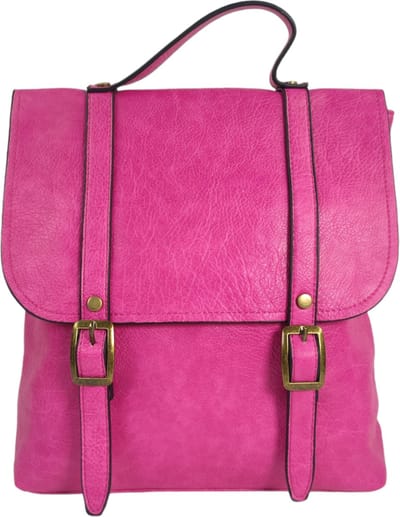 Mandoline - trendy handtas / rugzak - met verstelbare schouderriem - fuchsia