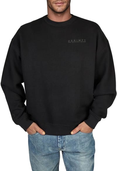 DENIMFY Heren trui DFKeno bequem Zwart M Ronde Hals Volwassenen sweatshirt / sweater