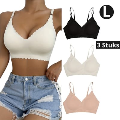 Bovista BH Zonder Beugel - Zonder Bandjes - Push-up Bh's - Comfort Bh - Gemengd - L