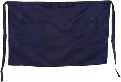 Unisex Taille Schort met 2 Zakjes, Halflang Polyester Schort voor Bediening en Koken in Diverse Kleuren