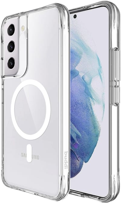 Buddi Core - Hoesje Geschikt voor Samsung Galaxy S22 - Compatibel met MagSafe - Back Cover met Magneet - Doorzichtige Telefoonhoes - Beschermhoes - Transparant